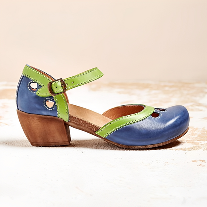 Véronique - Comfortable sandals with low heel for women