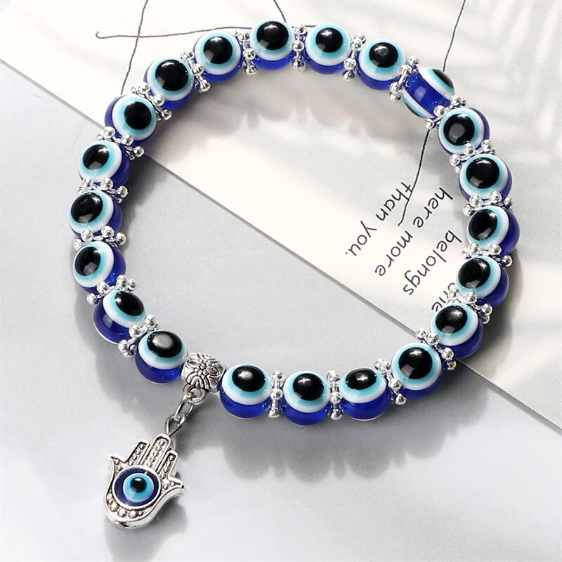 Bracelete de tornozelo Olho Maligno Estilo Oceano - Karma e Sorte