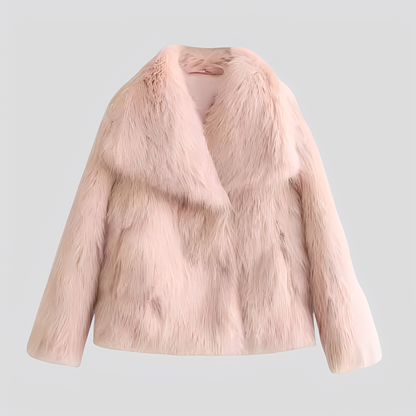 Jennifer - Modern, elegant synthetic fur coat for women