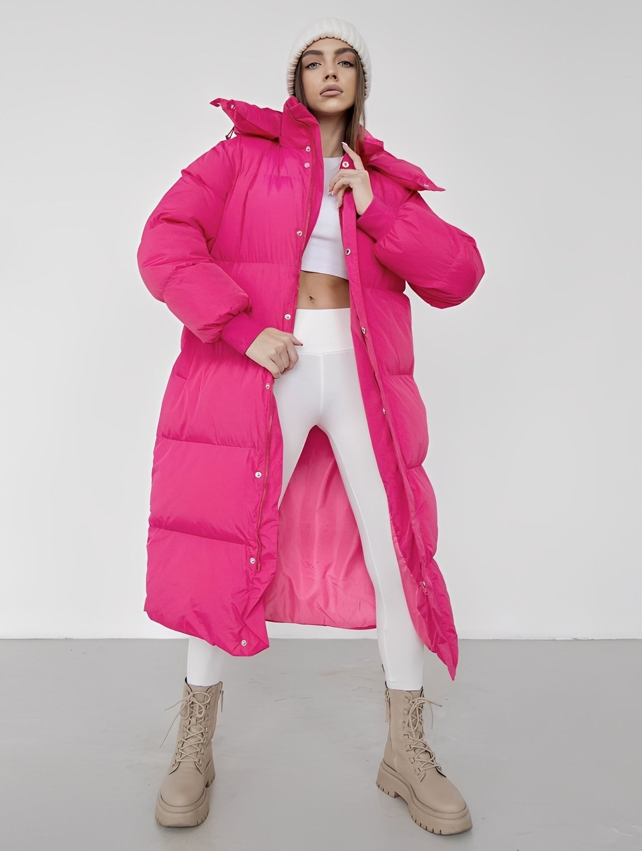 Eloise - Modern loose jacket with hood for women