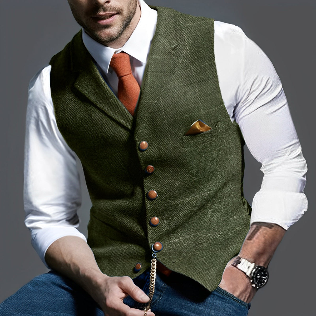 Jasper – Colete Vintage para Homens