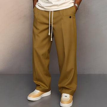 Henri - Calças largas masculinas com cordão