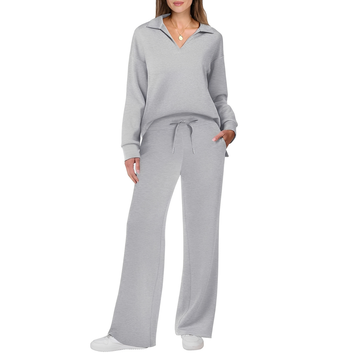 Justina - Conjunto Casual de Suéter e Calças para Mulheres