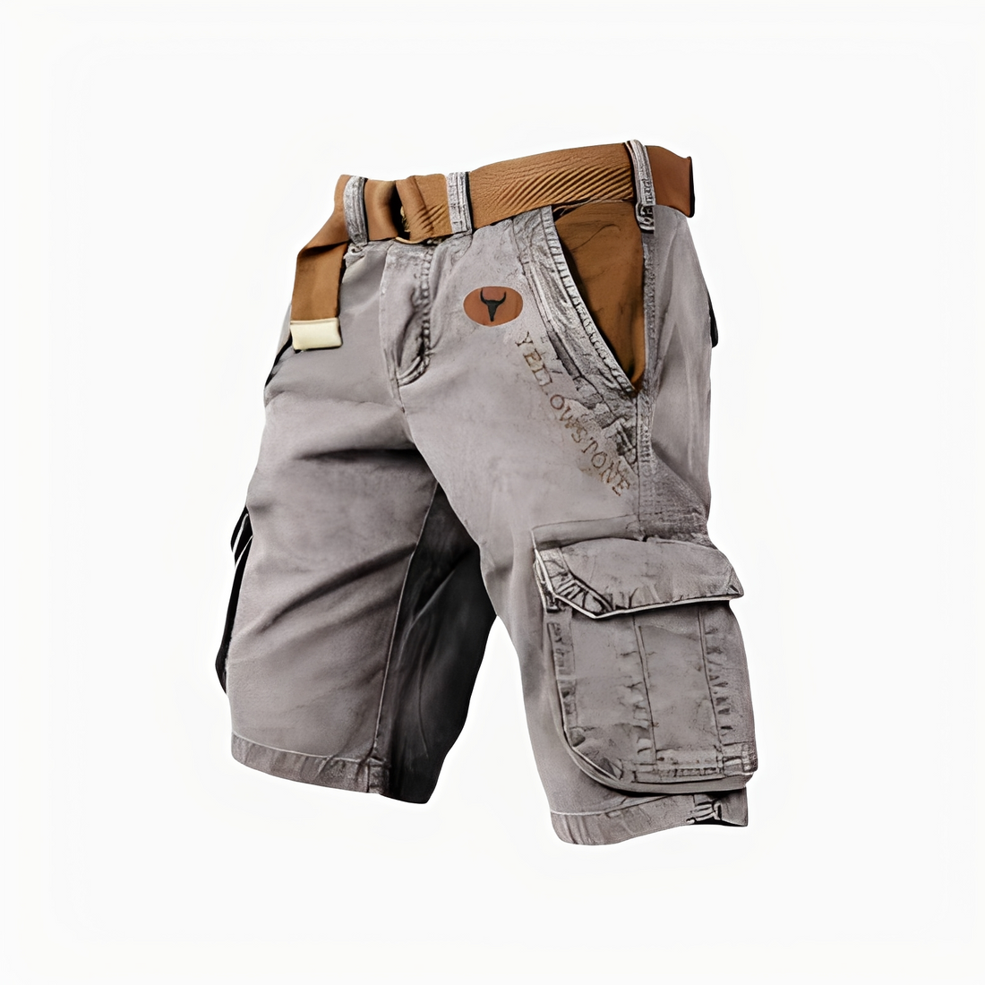 Kilven - Short cargo descontraído para homem