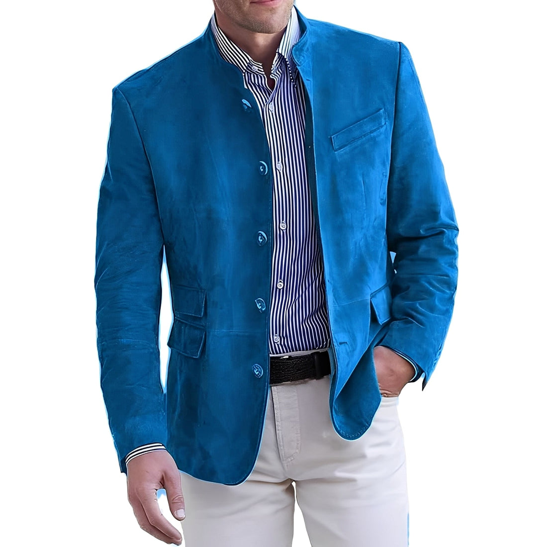 Brenden - Clássica Jaqueta Casual com Botões para Homens