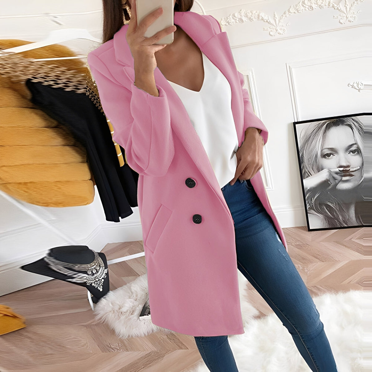 Chantal - Manto de Inverno Elegante Feminino