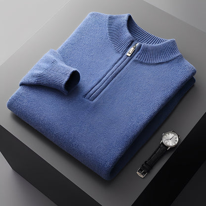 Weldon - Suéter de malha com meio fecho para homens