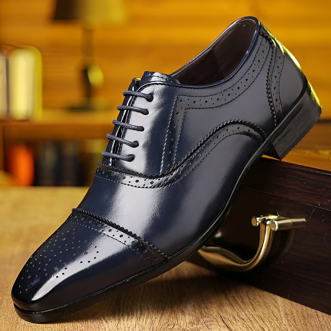 Ronan - Sapatos de Bico Retro para Homens