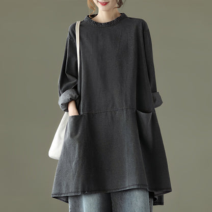 Julie - Loose long denim dress for women