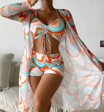 Nancy - Conjunto de Maiô de Três Peças