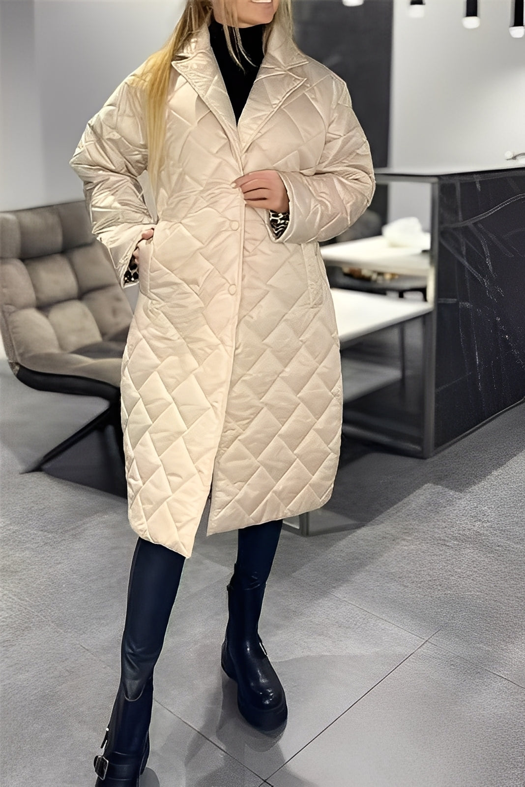 Beverly - Elegante casaco de penas solto para mulheres