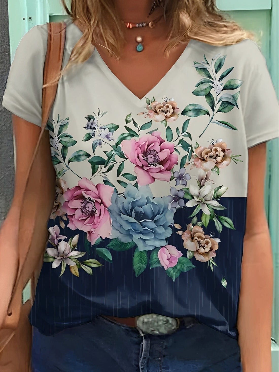 Niki - Top elegante com estampa floral para mulheres
