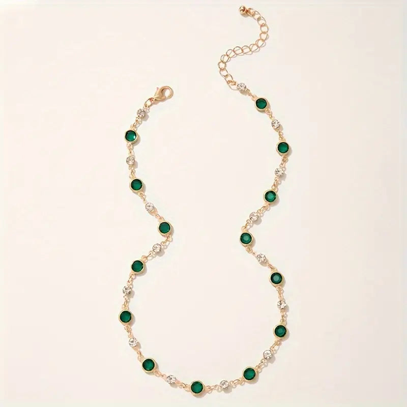 Esmeralda – Colar com pendente verde esmeralda