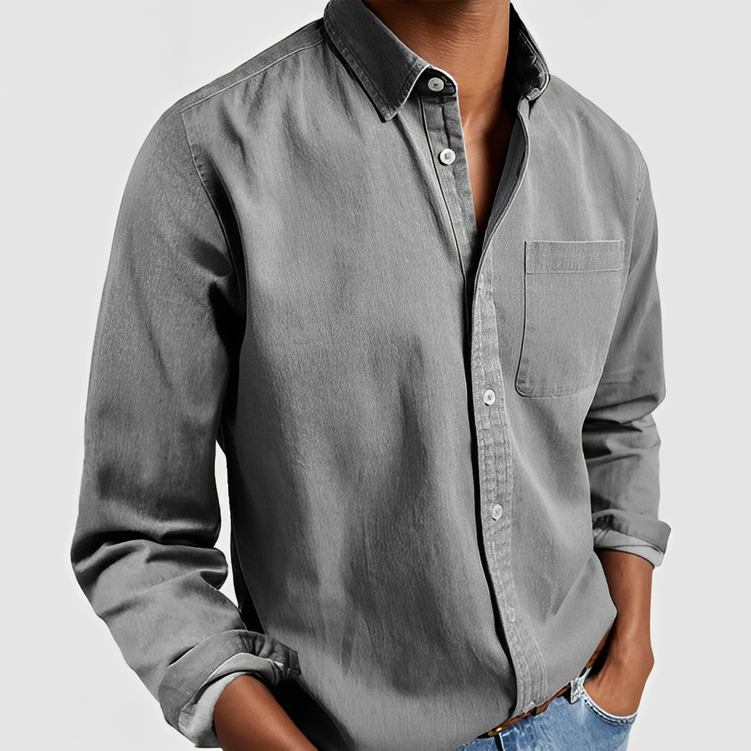 Nestor - Camisa casual de manga longa para homens
