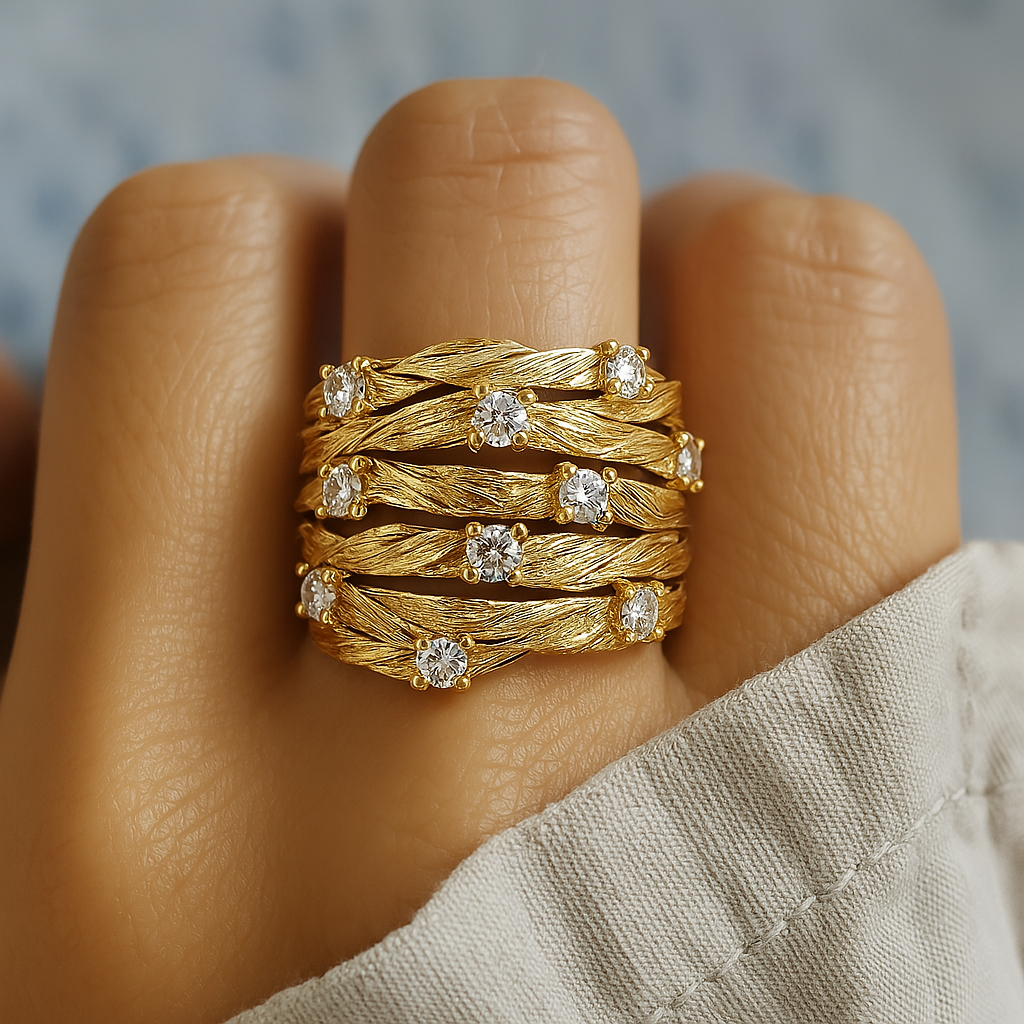 Marisse – Bague de estilo vintage com brilho sutil