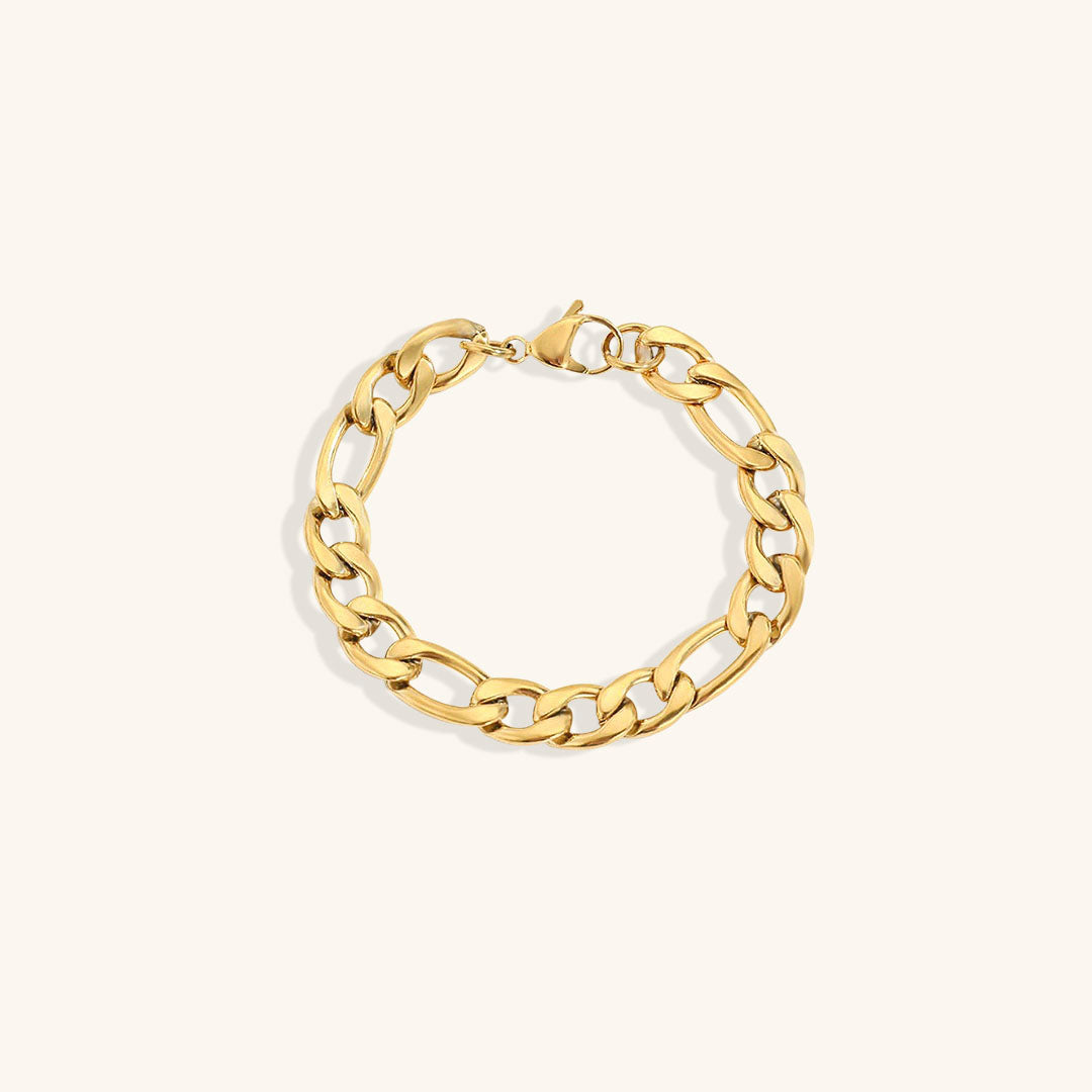 Saturno - Bracelete em corrente dourada