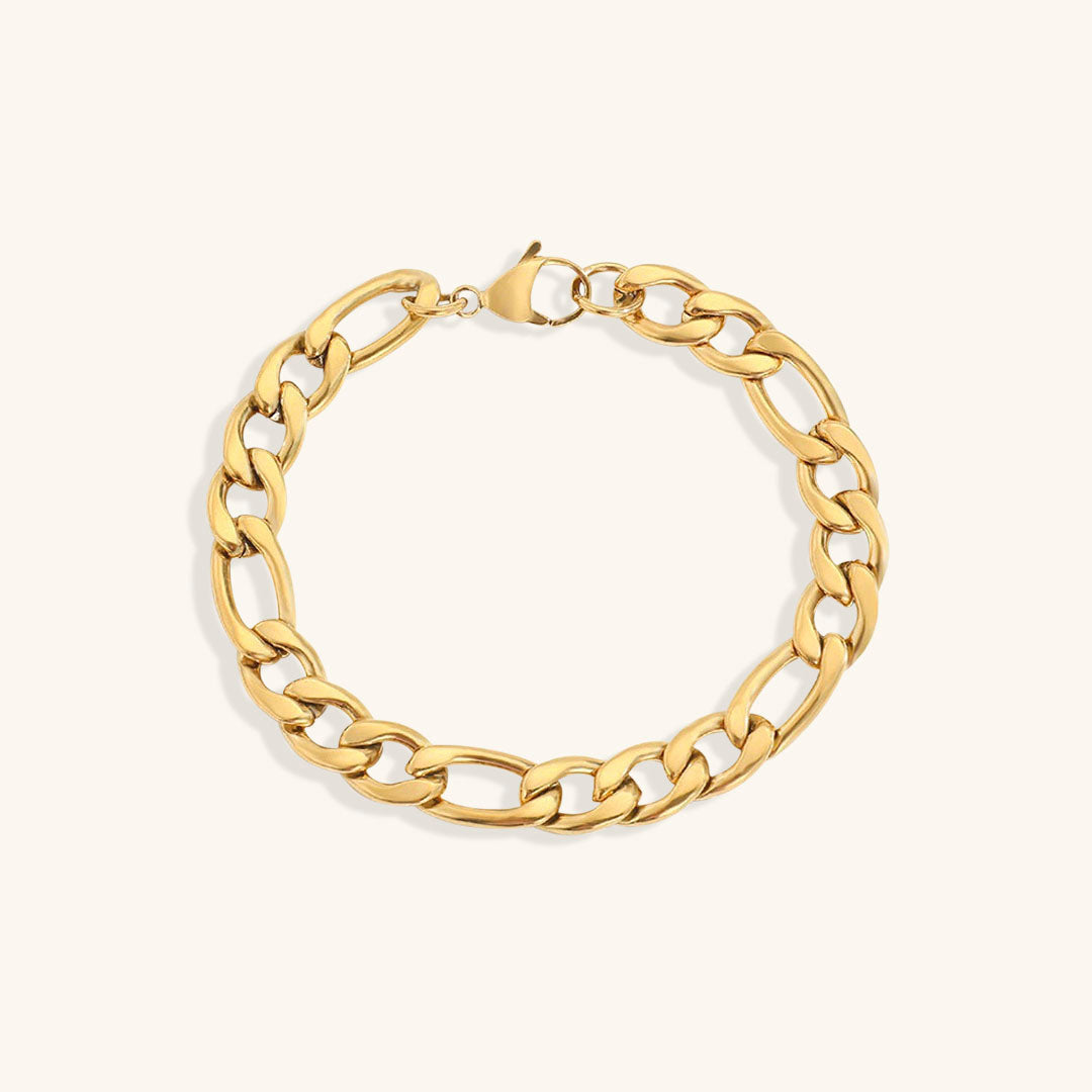 Saturno - Bracelete em corrente dourada