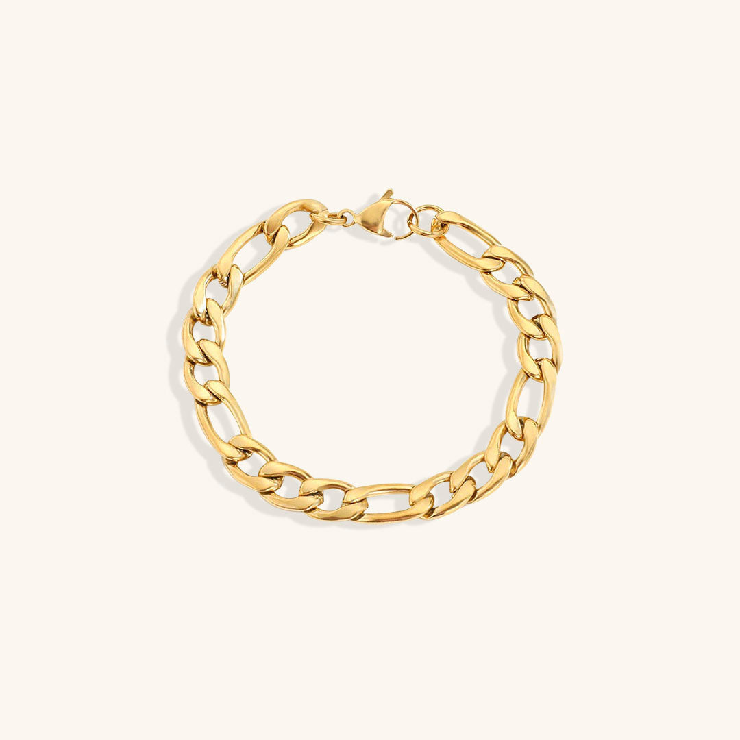 Saturno - Bracelete em corrente dourada