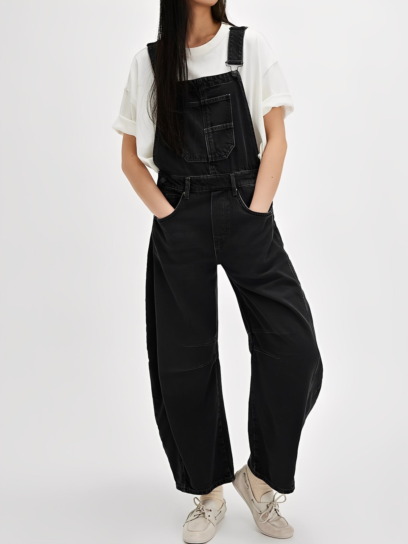 Clarisse - Casual overall dress in denim for woman
