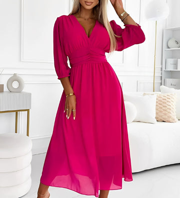 Aysha - Vestido Midi de Manga Longa