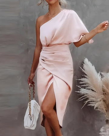Alexia - Vestido de cocktail elegante de um ombro para mulheres