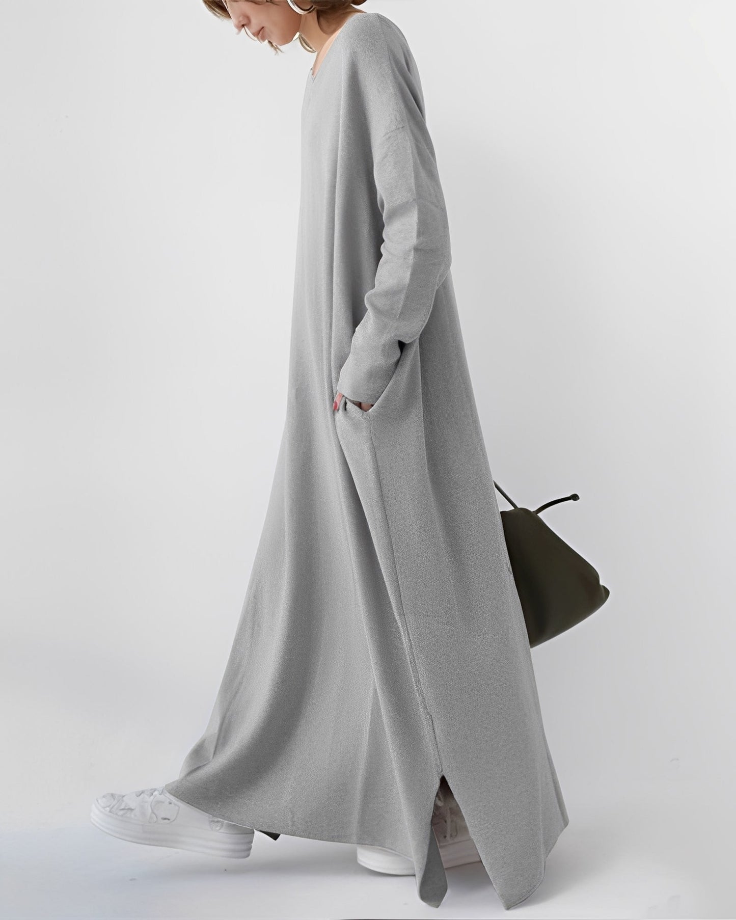 Eliana – Vestido Longo com Mangas Longas