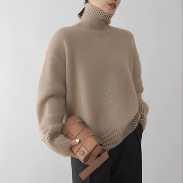 Clementine - Suéter feminino casual com gola alta