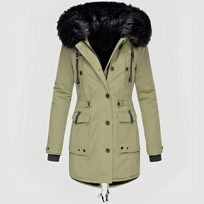 Elsie - Thick Jacket with Hood and Wool Lining for Women