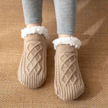 Raquel - Warme, rutschfeste Plüschsocken für Frauen für den Winter