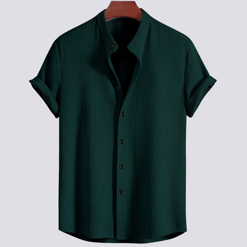 Johnny - Camisa canelada casual e folgada para homens