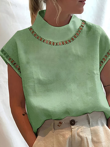 Nannie - Top elegante com decote para mulheres