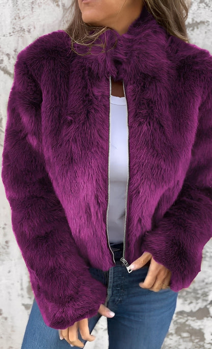 Amanda - Moderno Casaco de Pelúcia para Mulheres