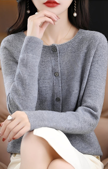 Addie - Moderna Cardigan de Lã de Caxemira para Mulheres