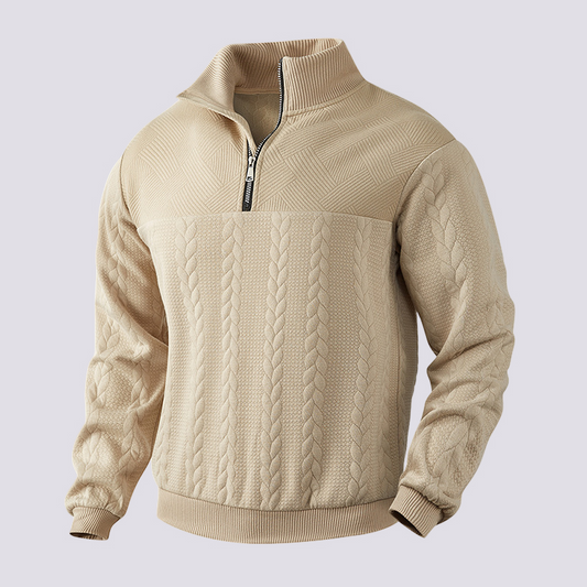 Ronnie - Elegant Sweater with Quarter Zipper for Men