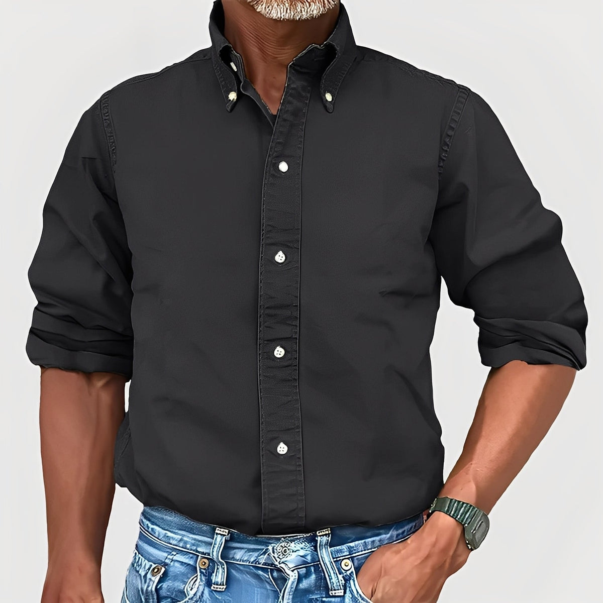 Micheal - Camiseta de manga longa confortável
