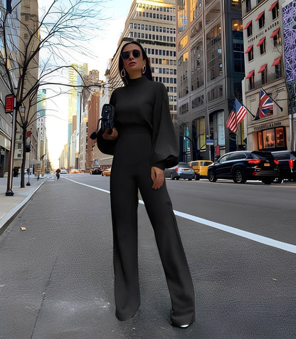 Rebeccah - Elegante macacão de manga longa para mulheres