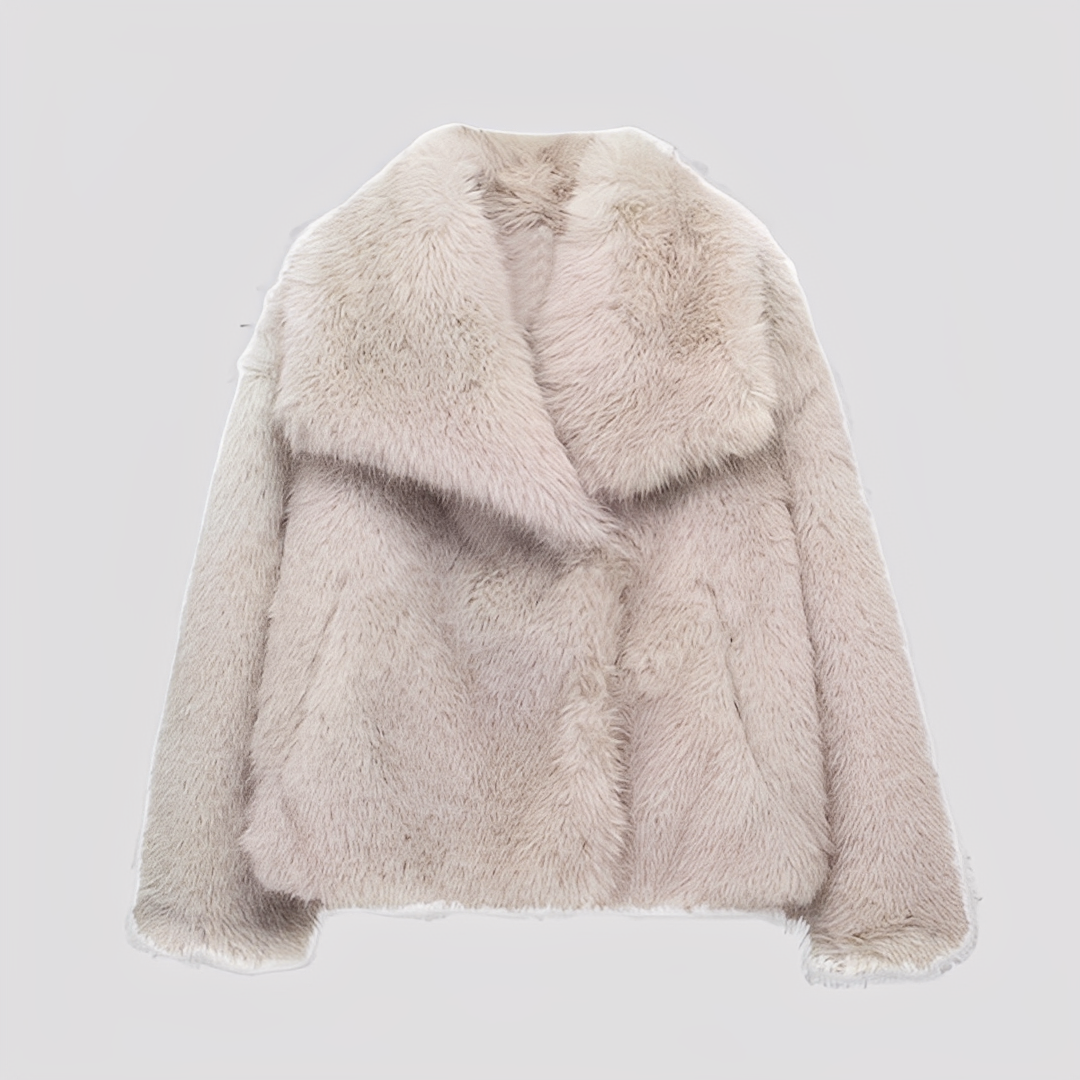 Jennifer - Modern, elegant synthetic fur coat for women