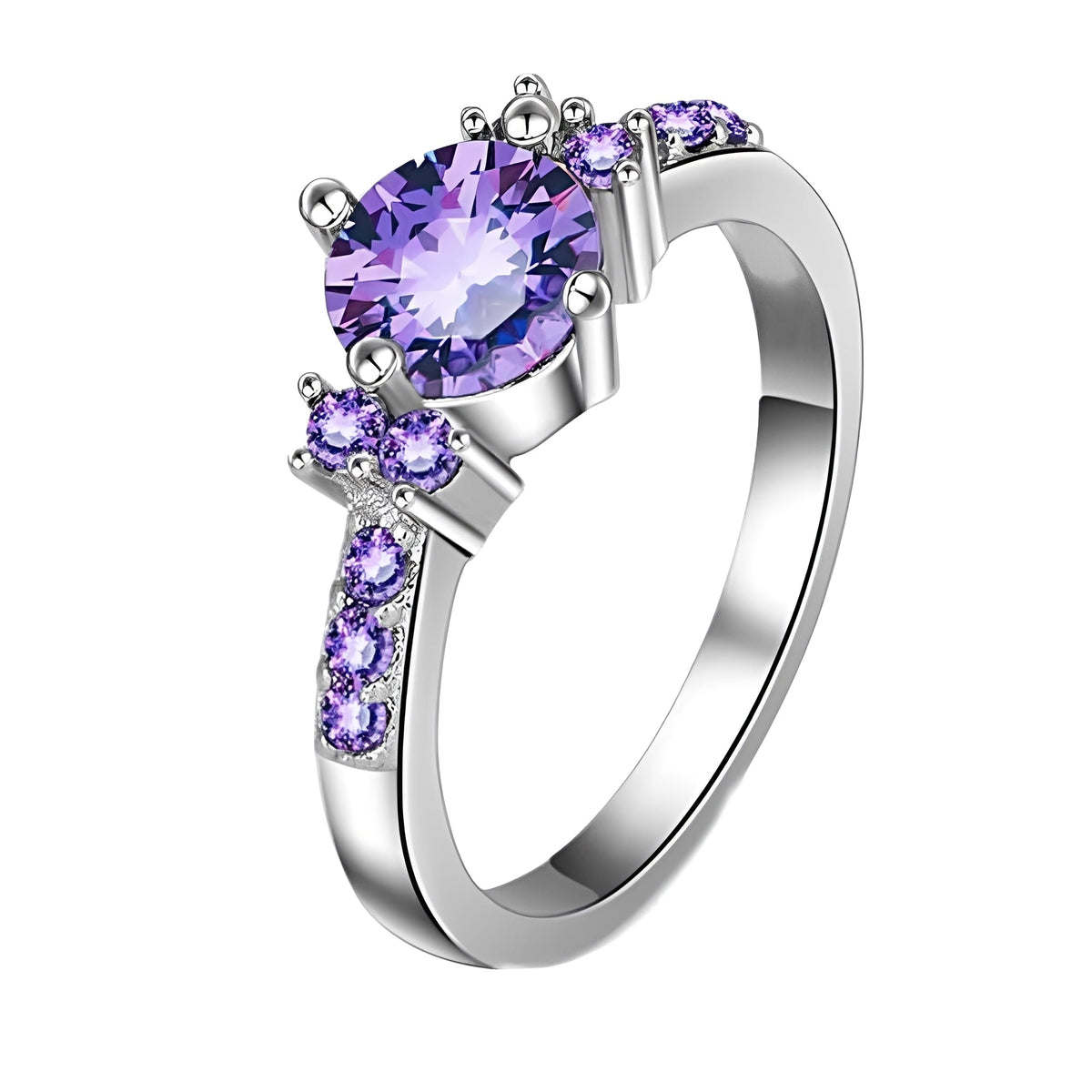 Coralie – Bague em ametista violeta