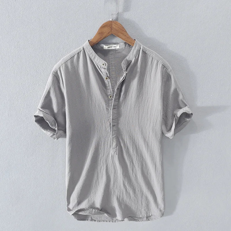 Asher - camisa de botão de manga curta