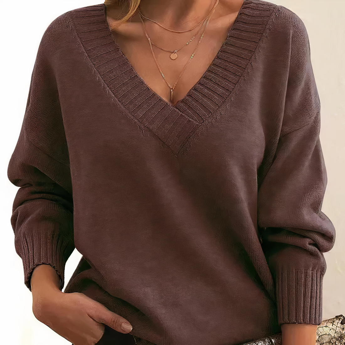 Outono – Suéter elegante de estilo clássico