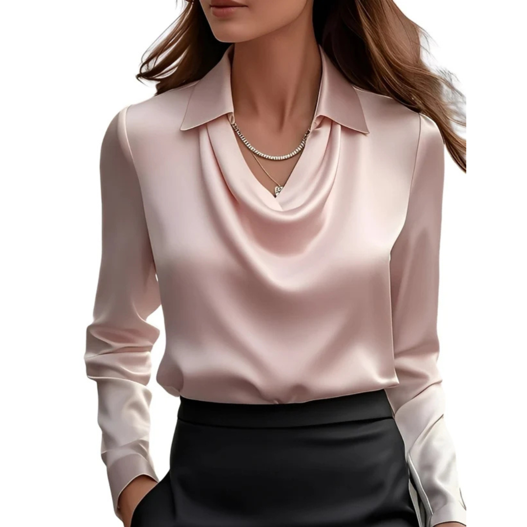 Dionne - Blusa confortável de manga longa