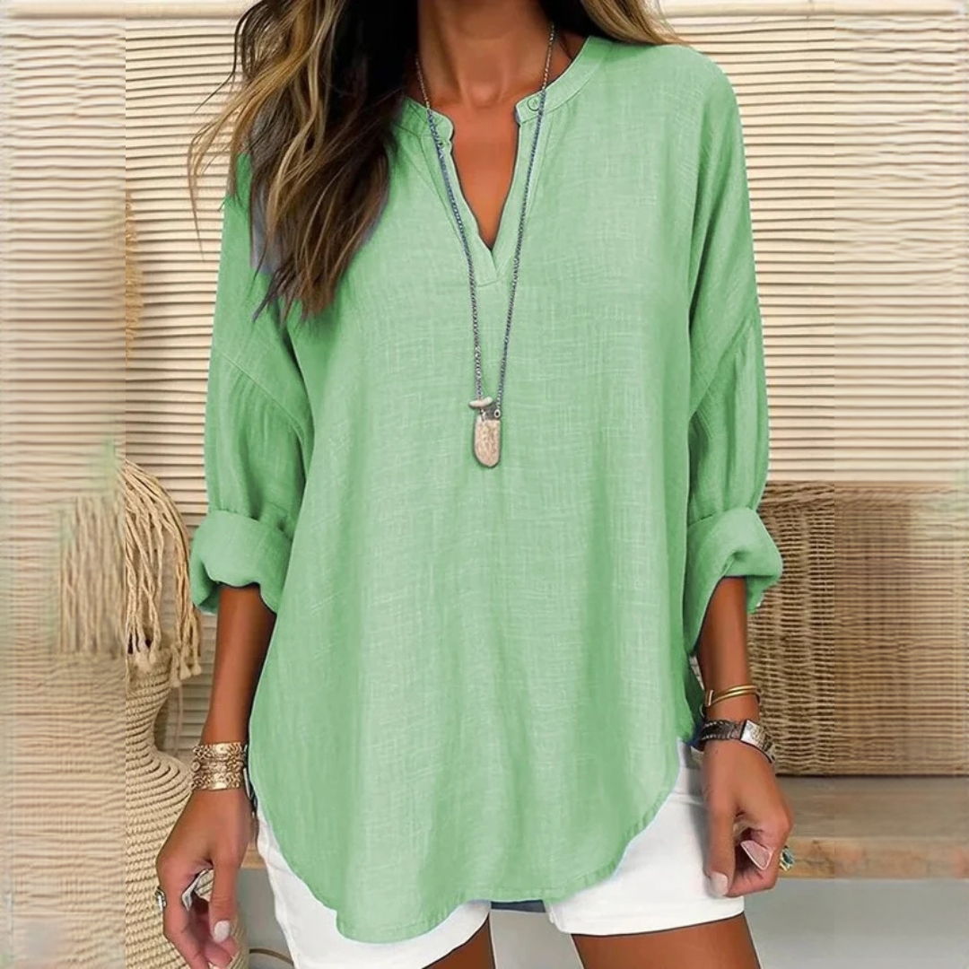 Eliza - Blusa confortável com decote em V