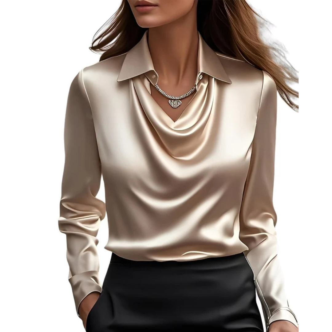 Dionne - Blusa confortável de manga longa