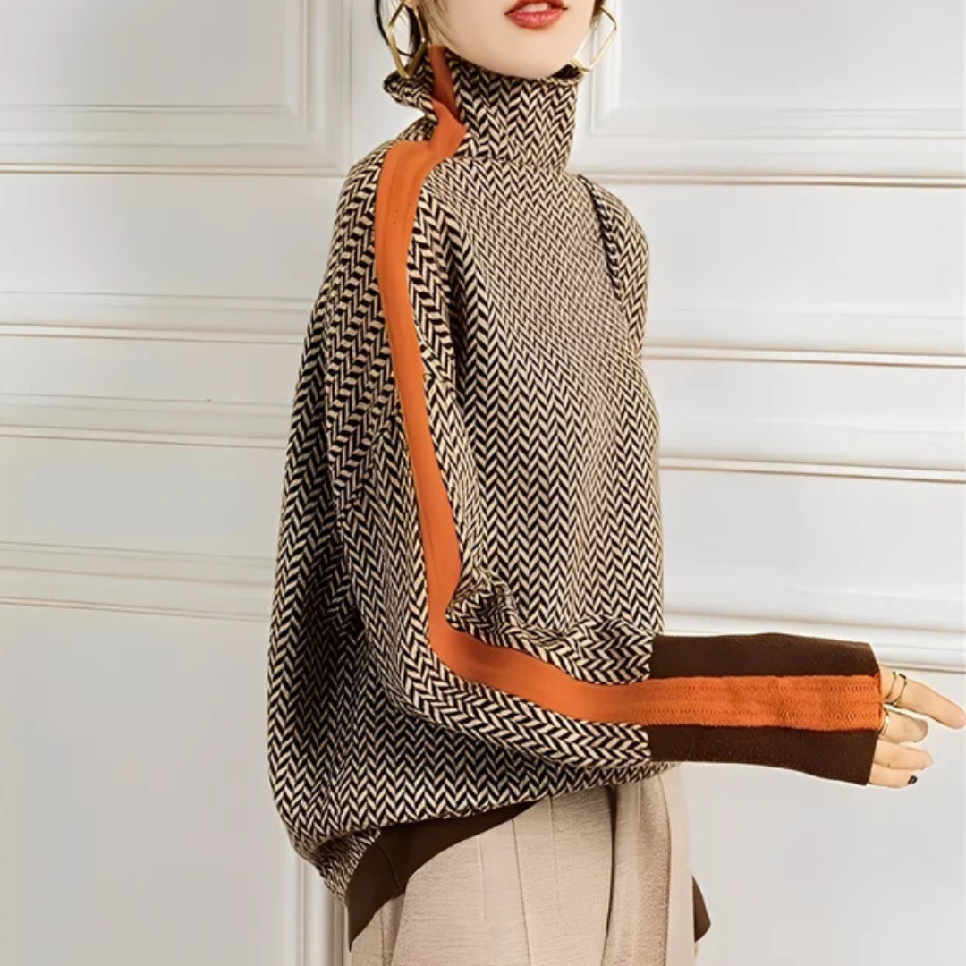 Anita - Suéter de gola alta elegante e chique