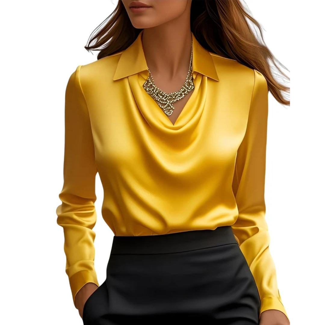 Dionne - Blusa confortável de manga longa