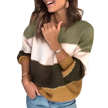 Aubrie - Suéter listrado confortável e chique