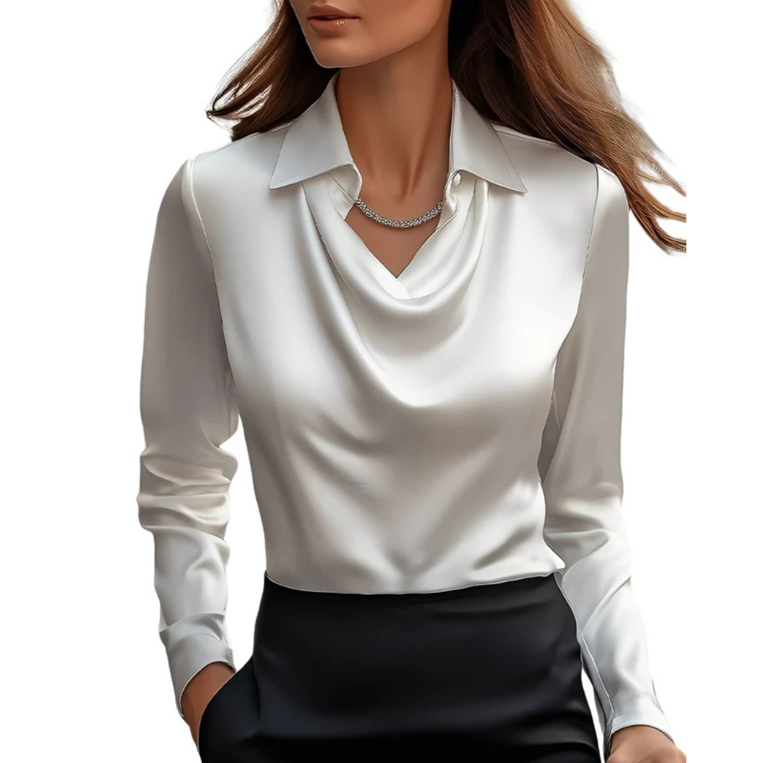 Dionne - Blusa confortável de manga longa