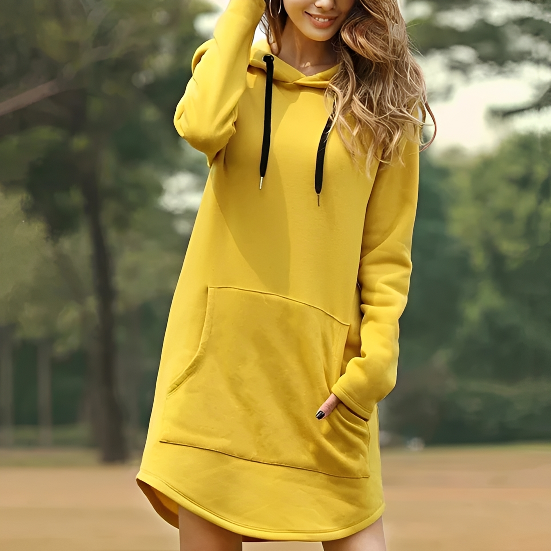 Juris - Mini-vestido elegante com capuz
