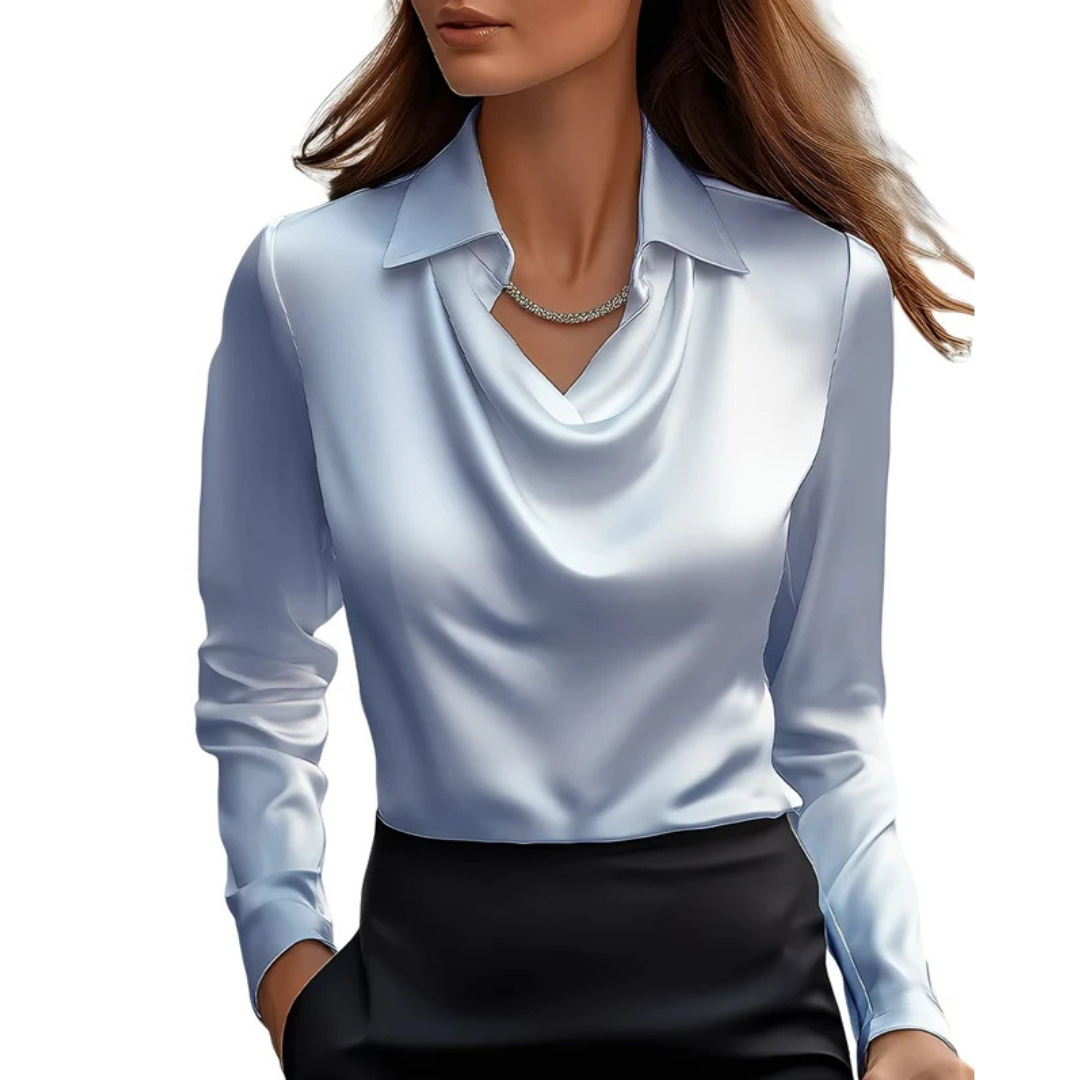 Dionne - Blusa confortável de manga longa