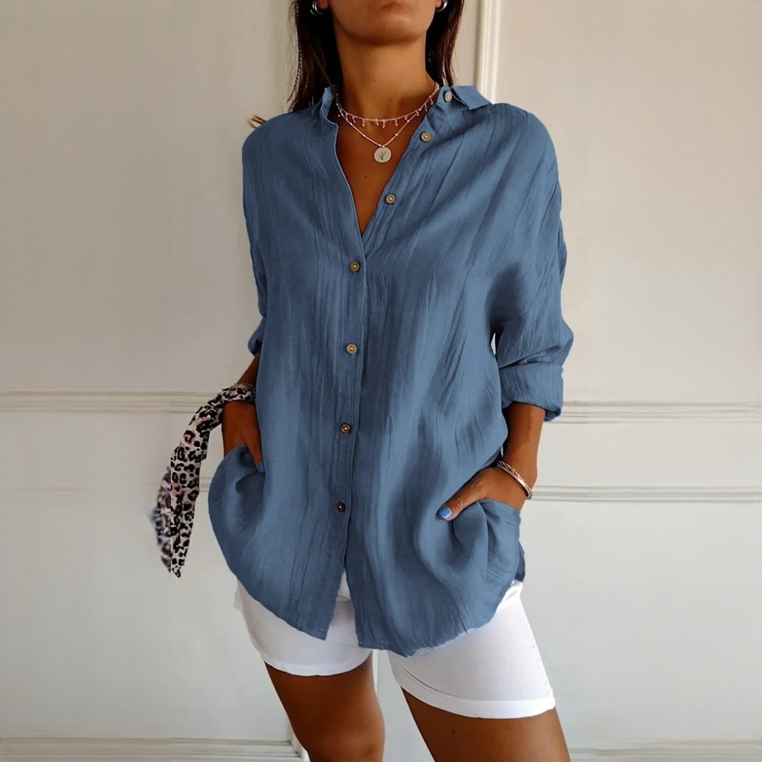 Xaelle - Camisa elegante com botões
